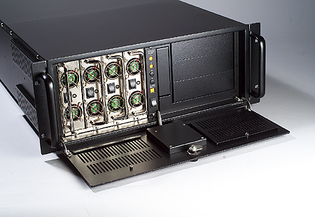 4U 20-Slot Bare Rackmount Chassis with Multi-System Support, Front-Accessible Power, w/o SPS
