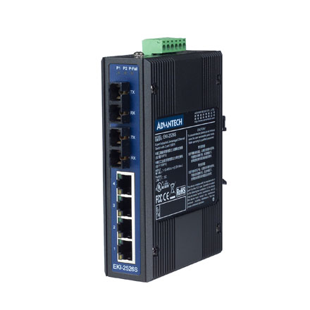 4+2 100FX Port S.M. Unmanaged Ethernet Swith