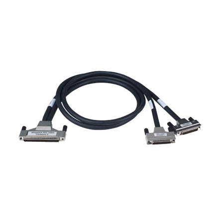 SCSI-100 to 2*SCSI-50 Shielded Cable, 1m