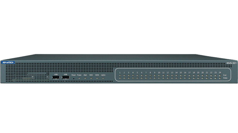 NVS series of video recorder with 8-16-24 802.3af/at Compliant PoE can be applied to usage cases like banking, healthcare, building surveillance, etc.
