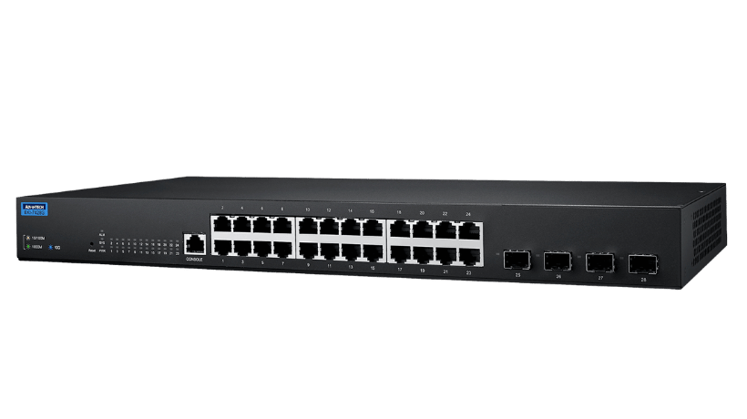 Industrial Layer 2 managed Ethernet switches with rackmount design, providing reliable connectivity, advanced network management, and stability.