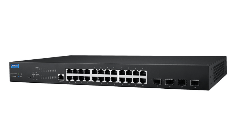 Industrial Layer 2 managed Ethernet switches with rackmount design, providing reliable connectivity, advanced network management, and stability.