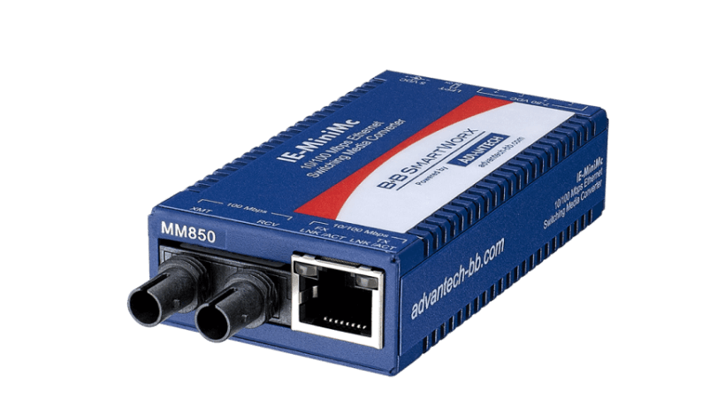 Advantech, en küçük endüstriyel ortam dönüştürücülerine yalnızca 3,5 x 2 inç boyutunda SC veya ST konektör seçenekleri sunar. Kolayca takılan ve tek bir şaside birden fazla dönüştürücü sağlamak için merkezi güç kullanan güç levhası çözümü, yerden tasarruf sağlar ve verimli güç kullanımı sağlar.