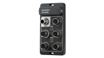 5-port M12 Unmanaged Industrial Ethernet Switch with IP67 housing, -40 to 75°C operation, ideal for AMRs and rugged automation applications.