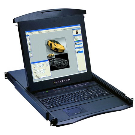 96kvm R17v8c Eu Austin Hughes 1u Drawer 8 Ports Kvm 17 Lcd Keybaord Usa English Touchpad European Plug Advantech