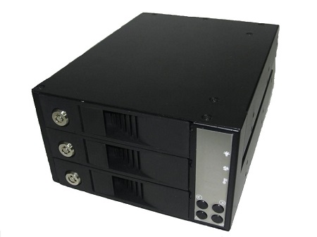 5.25 Mobile Rack for 3.5 HDD w/Fan & LCD - Racks pour disques durs