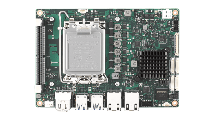 Advantech 4" SBCs measure 165 x 115 mm, feature scalable processors, rich I/O, compact design, and longevity support for industrial applications.