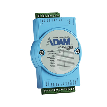 Isolated Digital 16 Channel Advantech ADAM-6052-D DI/O Module 8 Source Outputs 8 Inputs Modbus TCP 