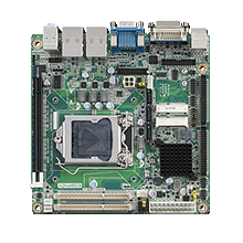 Intel<sup>®</sup> Core™ i7/i5/i3 LGA 1150 Mini-ITX with CRT/DP++/DVI/LVDS, 9 COM, Dual LAN, PCIe x16