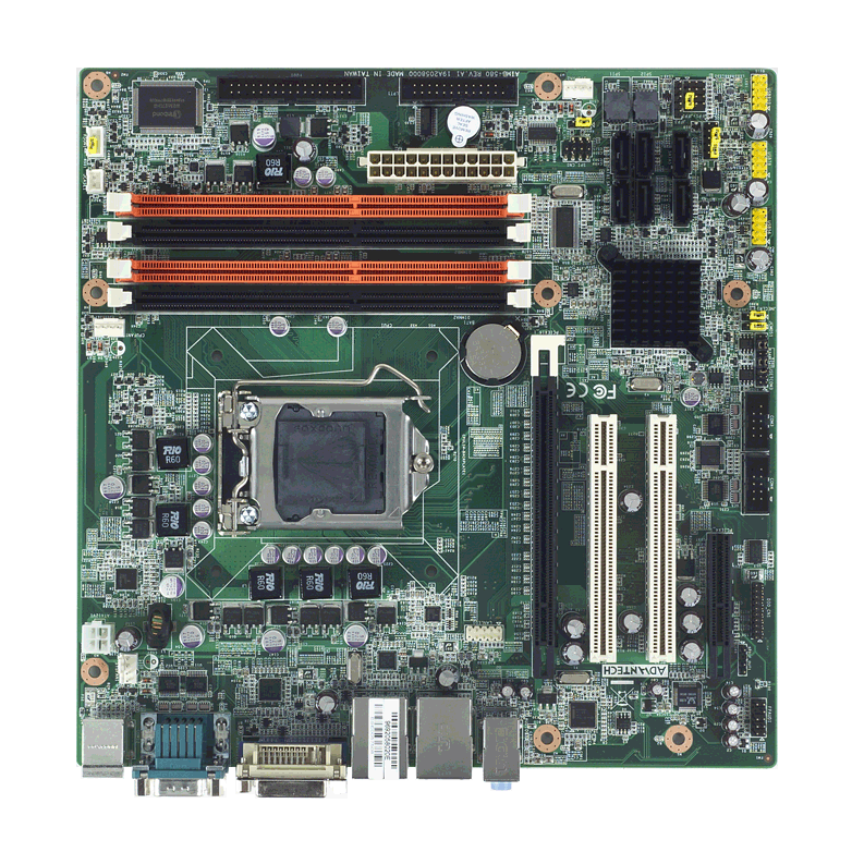 Intel<sup>®</sup> Core™ i7/i5/i3/Pentium<sup>®</sup>MicroATXマザーボード with VGA/DVI, Dual LAN - ワークステーションバージョン