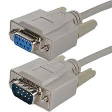 Serial Cable, RS-232 Null Modem, DB9 M / F, 1.8 m / 6 ft