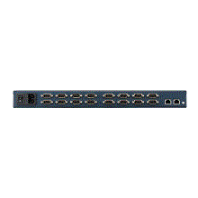 16-port RS-232/422/485 Serial Device Server with wide temperature