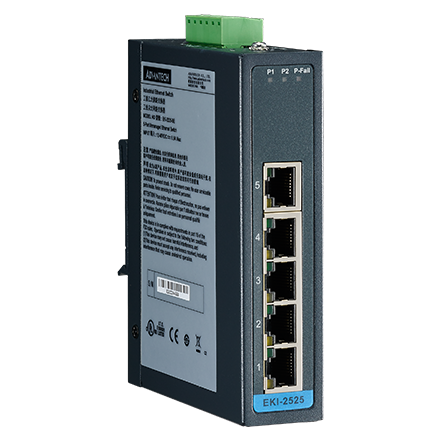 Switch ProView,5-Port Full Gigabit Ind Advantech EKI-5725-AE Unmanaged Ethernet Switch 