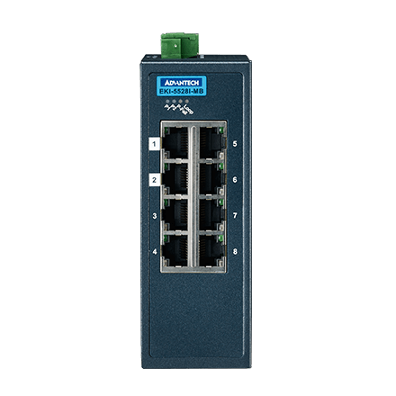 Eki 5528i Mb Ae Ethernet Device 8fe Ind Switch With Modbus Tcp Ip W T