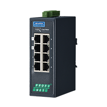 8 Fast Ethernet Industrial Managed Switch with PROFINET, Extreme Temperature