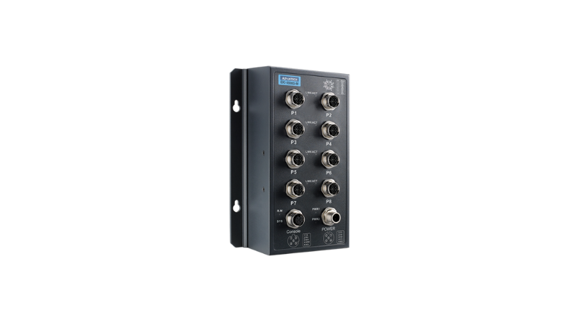 EN50155 M12 8GE PoE Unmanaged Switch, 72~110VDC