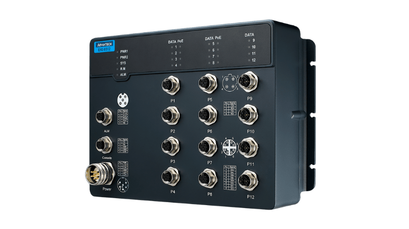 8FE PoE + 4GE w/o BP train switch