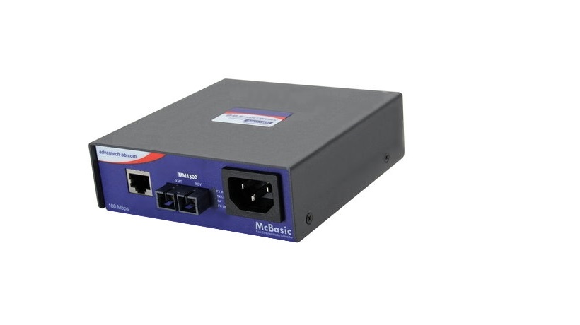 Standalone Media Converter, 100Mbps, Multimode 1300nm, 5km, ST ,AC adapter (also known as McBasic 855-10927 )