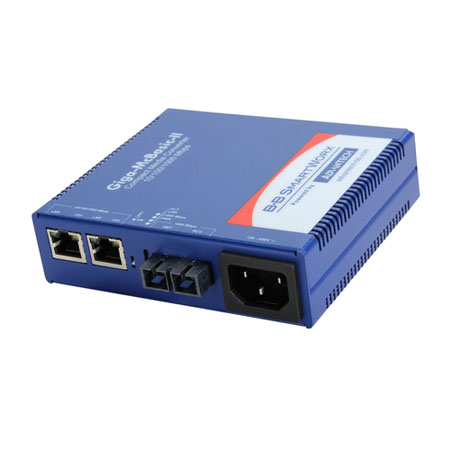 Standalone  Media Converter, 1000Mbps, Multimode 1300nm, 2km, SC, AC adapter (also known as Giga-McBasic 856-30602)