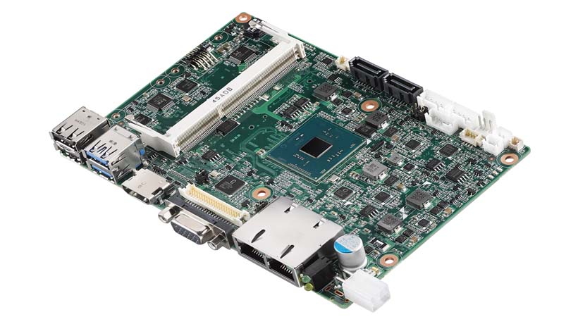 3.5" Single Board Computer  Intel<sup>®</sup> Celeron N3060, DDR3L, VGA, HDMI, 48-bit LVDS, dual GbE, Mini PCIe, mSATA
