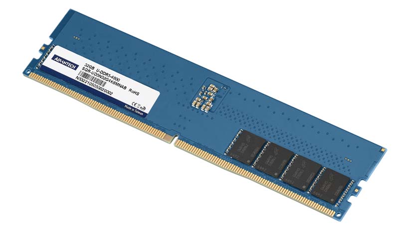 Industrial Memory, UDIMM DDR5 4800 32GB 2Gx8 0-85C Wide Temperature, Samsung chip