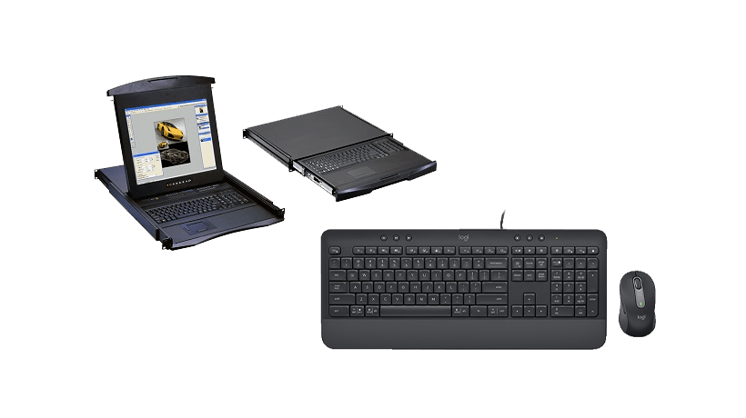 Advantech offers input devices including KBM (Keyboard & Mouse) and KVM (Keybaord, Video Monitor, Mouse) for commercial desktops, industrial PCs, and medical applications.