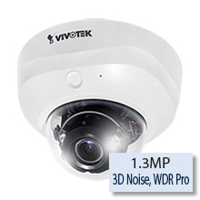 VIVOTEK FD8155H 1.3MP Fixed Dome IP Network Camera, Vari-focal 3-10mm Lens, WDR Pro 1280x1024, 60fps, H.264, MJPEG, PoE, Remote Focus