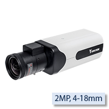 VIVOTEK IP816A-HP 2MP Day/Night Fixed Box IP Network Camera, Vari-focal 4-18mm Lens, Remote Back Focus, Video Rotation, PoE